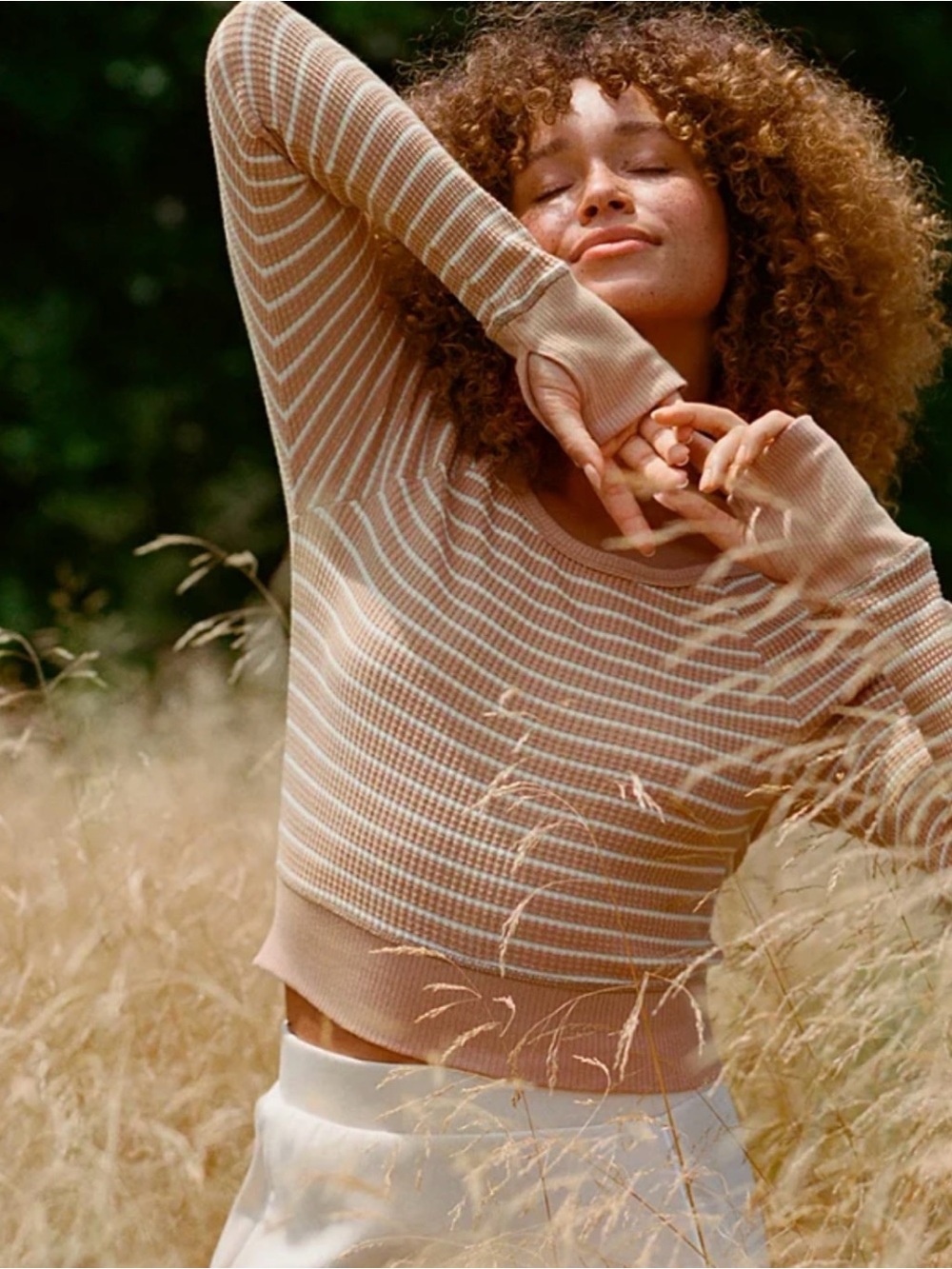 AERIE WOW! WAFFLE CROP